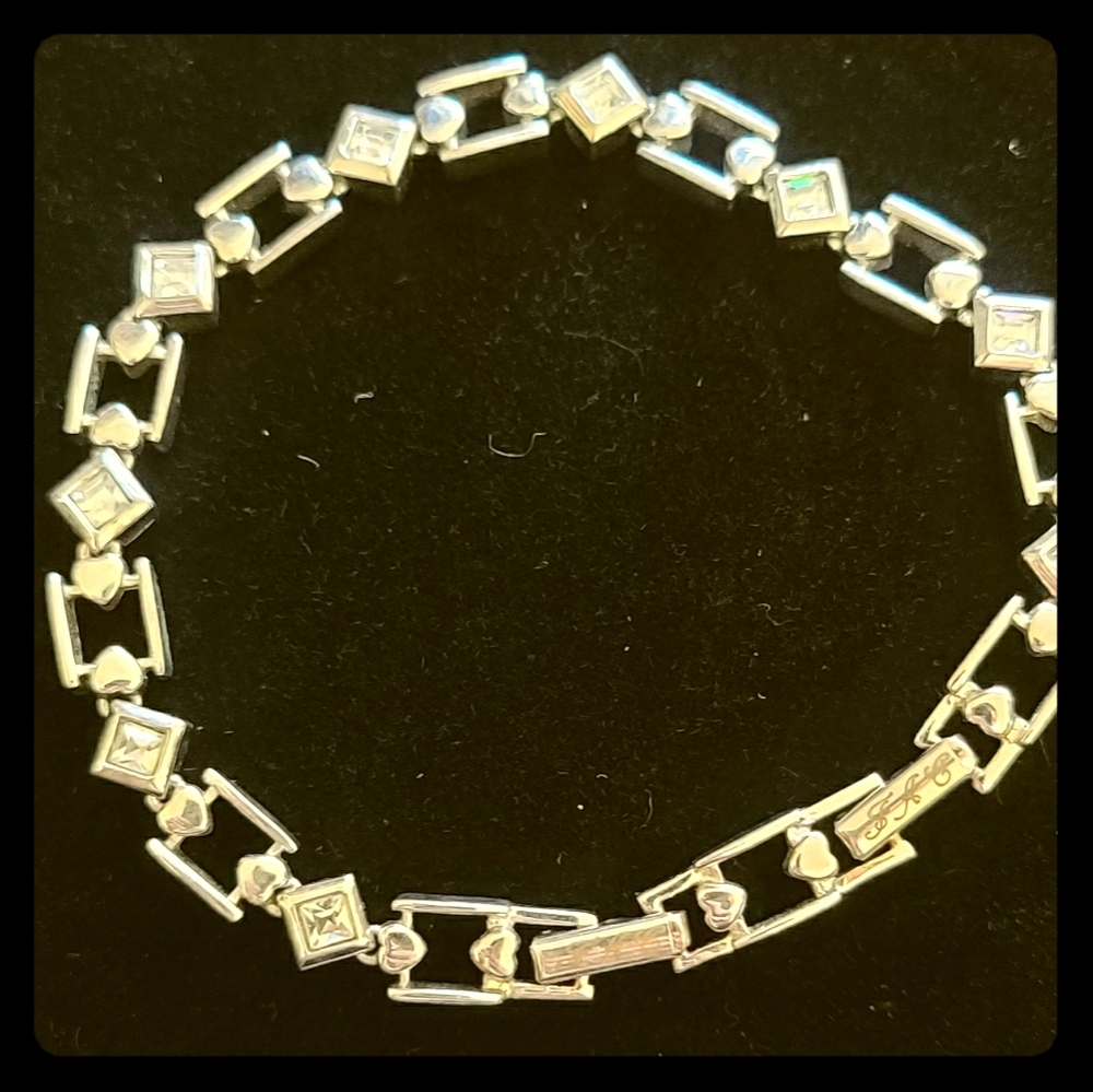 Vintage CZ Tennis Bracelet Adjustable size ♥